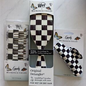 🖤Mackenzie-Childs x Goody Hair Brush Comb and Claw Clip Set